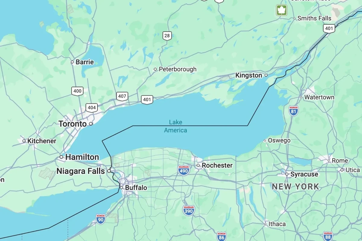 Google Maps Changes Lake Ontario to Lake America After Trump’s Executive Order — image 6